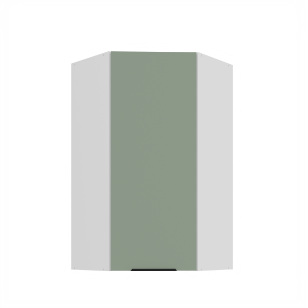 Horní rohová skříňka Aria 60x60 GN-108 1F (45°) Barva korpusu: Bílá, Barva dvířek: SA - Aquamarine AFM