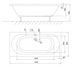 Kielle - Oudee Obdélníková vana 170x80 cm, bílá 11102530