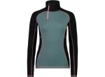 Mons Royale Olympus Half Zip WMNS dámské triko dlouhý rukáv burnt sage/černá vel. M