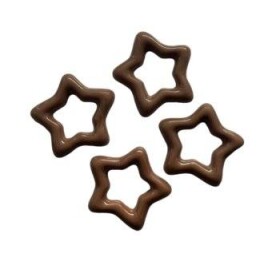 Dortisimo Michelle čokoládová dekorace Hvězdičky mléčné otevřené (6 ks)
