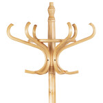 Věšák dřevěný stojanový, masiv topol a bříza, přírodní odstín, výška 185 cm