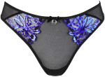 Dámské sexy tanga V-10228 Černo-modré - Axami černá s modrou XS-34