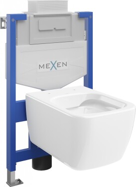 MEXEN/S - WC předstěnová instalační sada Fenix XS-U s mísou WC Stella, bílá 6853368XX00