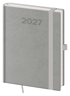 Týdenní diář 2027 Helma B6 Print Pop šedý