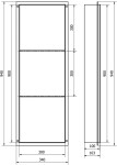 MEXEN - X-Wall-NR modul pro vestavbu do stěny s policí 90x30, bílá 1921903010S