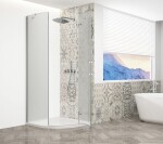 GELCO - TRINITY CHROM čtvrtkruhový kout 900x900 pravý, matné sklo, GT6590MR-CH GT6590MR-CH