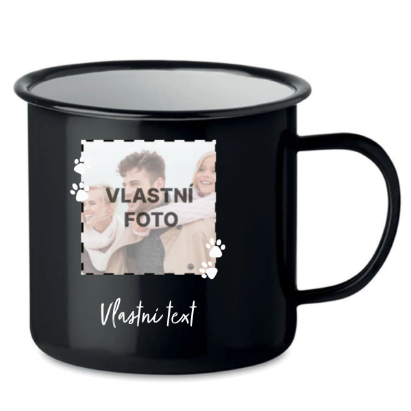 Personalizovaný retro plecháček s fotkou mazlíčka a textem