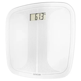 SENCOR SBS 2405WH bílá / Osobní váha / Tvrzené sklo / LCD / 150 kg / kg/lb / 1x CR2032 (8590669338382)