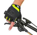 Pánské rukavice Etape GARDA, vel. XXL, černá//žlutá fluo (hřbet z elastického materiálu a síťoviny pro výbornou ventilaci)