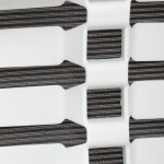 Židle kancelářská, tmavě šedá síťovina MESH, bílý plast, plastový kříž