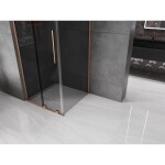 MEXEN/S - Velar L sprchový kout, posuvné dveře 120 x 120, grafit, měď kartáčovaná - 871-120-120-33-65 871-120-120-43-65