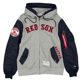 New Era Pánská bunda Boston Red Sox MLB Alpha Industries MA-1 Full-Zip Fleece Velikost: S