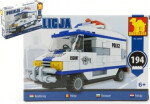 Stavebnice Dromader Policie Auto Dodávka 23405 194ks v krabici 22x15x4,5cm