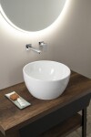 GSI - PURA keramické umyvadlo na desku vysoké, průměr 42cm, bílá ExtraGlaze 885211