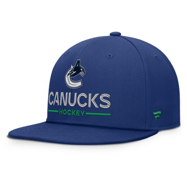 Fanatics Pánská kšiltovka Vancouver Canucks NHL Authentic Pro A/Cap Flat Brim Square Visor Structured Adjustable