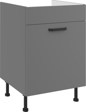 Spodní skříňka pod dřez Nessa 60 ZL 1S BB - Premium Box Barva korpusu: Antracit, Barva dvířek: Antracit