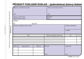 Příjmový doklad zjednodušený, A6, 100 listů, NCR