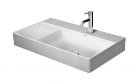 DURAVIT - DuraSquare Umyvadlo nábytkové 80x47 cm, s 1 otvorem pro baterii vpravo, DuraCeram, alpská bílá 2349800071