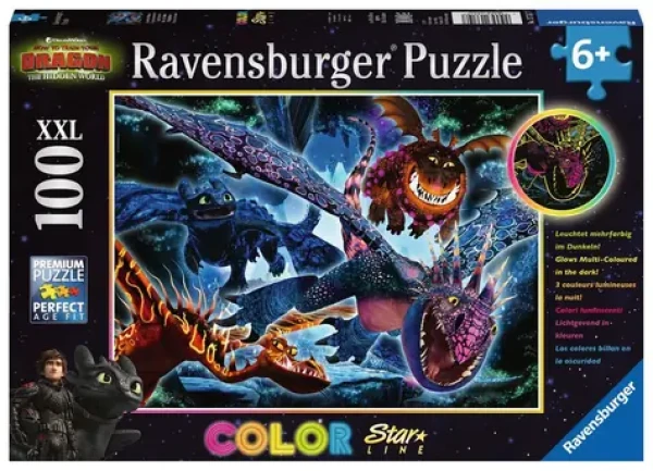 Ravensburger Svítící puzzle Jak vycvičit draka III XXL