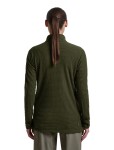 ICEBREAKER Wmns Merino 400 RealFleece Grid LS Half Zip, Dark Loden (vzorek) velikost: S