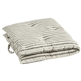 MADAM STOLTZ Bavlněná matrace Off White/Grey 60 x 100 cm, šedá barva, textil