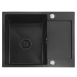 REA - Ocelový dřez Paul Black s kuchyňskou baterií KPL-90611