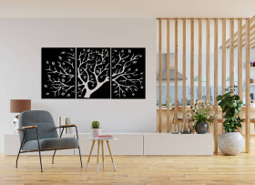 Strom života 9 dekorace na zeď Rozměr (cm): 38 x 59, Dekor: Černá