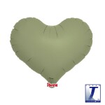 Balónek srdce olivě zelené 35 cm Balónek srdce olivě zelené 35 cm