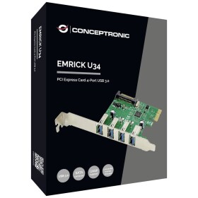 Conceptronic EMRICK U34, 4-Port-USB-3.0 PCI-Express-Karte karta PCI-Express PCIe