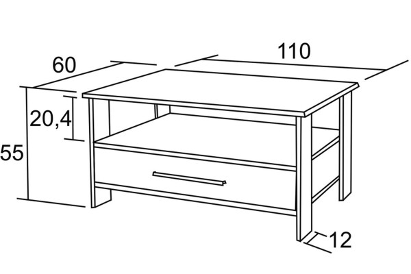 Konferenční stůl ALEXANDR 110x70