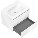 MEXEN/S - Orio koupelnová skříňka 60 cm s umyvadlem Vela, 2 zásuvky, bílá lesk 91A10-06047-2-BFF00-W23M00