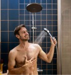 HANSGROHE - Activera S Sprchový set s termostatem, průměr 24 cm, 2 proudy, EcoSmart, matná černá 28078670