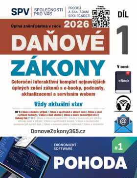Daňové zákony 2026 (Díl 1.)