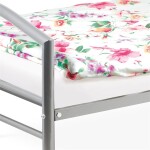 Postel jednolůžková 90x200 cm, kovová šedý lesk