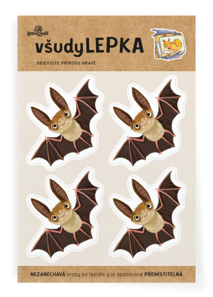 VšudyLEPKA vel. 1 -024 - Netopýr 4x