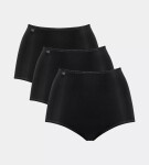 SLOGGI 24/7 MICROFIBRE - Maxi kalhotky (3 ks) – vysoký pas a hladký lesk Sloggi BLACK 48