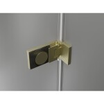 MEXEN/S - Lunar-F L sprchový kout skládací dveře pravá 70 x 70, transparent, zlato kartáčovaná 836L-070-070-55-00-P