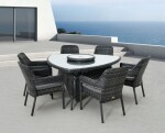 ROJA RIVERSIDE jídelní ratanová souprava ANTRACIT