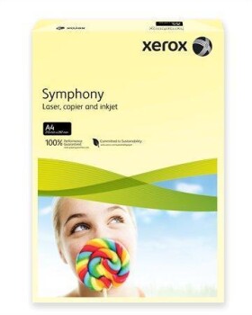 Xerografický papír barevný XEROX Symphony A4, 80g, 500ls - světle žlutá