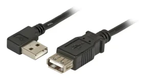 EFB K5246SW.1 černá / Prodlužovací kabel USB-A / lomený-rovný / USB 2.0 / 1 m (K5246SW.1)