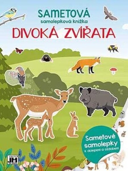 Sametová samolepková knížka Divoká zvířata