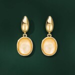 Stříbrné náušnice s opálem Camille – stříbro 925/1000, Zlatá
