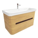 Koupelnová skříňka s umyvadlem SAT Fusion 97,5x53x45 cm dub medový mat SATFUSION2100DMUBA SATFUSION2100DMUBA