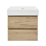 Koupelnová skříňka 2 zásuvková s umyvadlem SAT B-Way 59x50x45 cm dub mat BWAY260OAKU2BI BWAY260OAKU2BI
