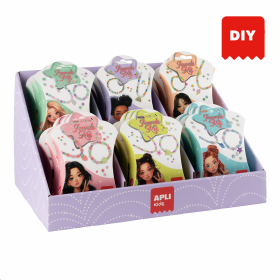 APLI DIY kreativní sada šperků, 18 ks, 6+,displej, mix barev