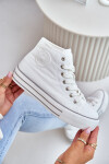Zateplené dámské tenisky na platformě OO274A473 bílé 41