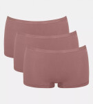 Dámské kalhotky GO Daily Cotton Short 3P - BROWN - sv. hnědé 1141 - SLOGGI BROWN M