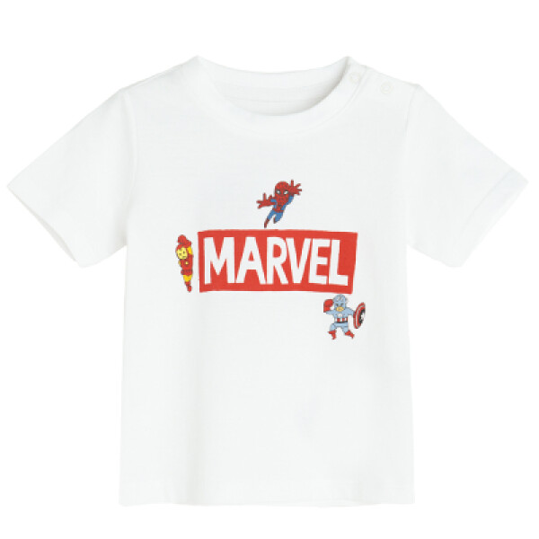 Tričko s krátkým rukávem Marvel- bílé - 68 WHITE