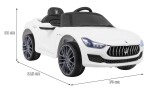 Mamido Elektrické autíčko Maserati Ghibli bílé