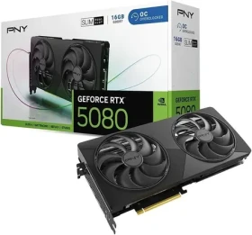 PNY RTX 5080 Slim OC 16GB / 2730MHz / 16GB GDDR7 / 256-bit / 1x HDMI + 3x DP / 850W (16) (VCG508016DFSXPB1-O)